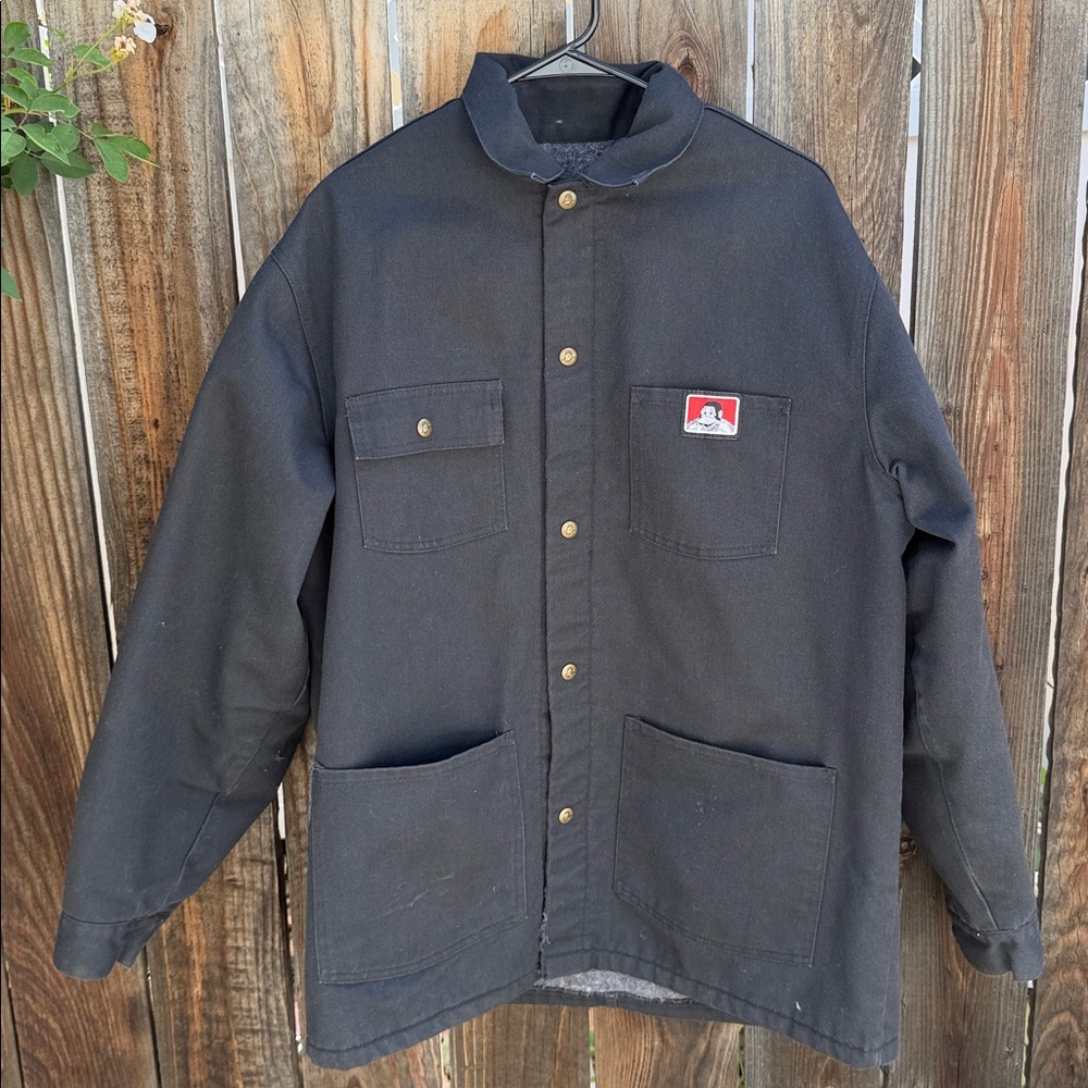 Ben Davis The Original Front Snap Jacket Black. Size XL. Made in USA